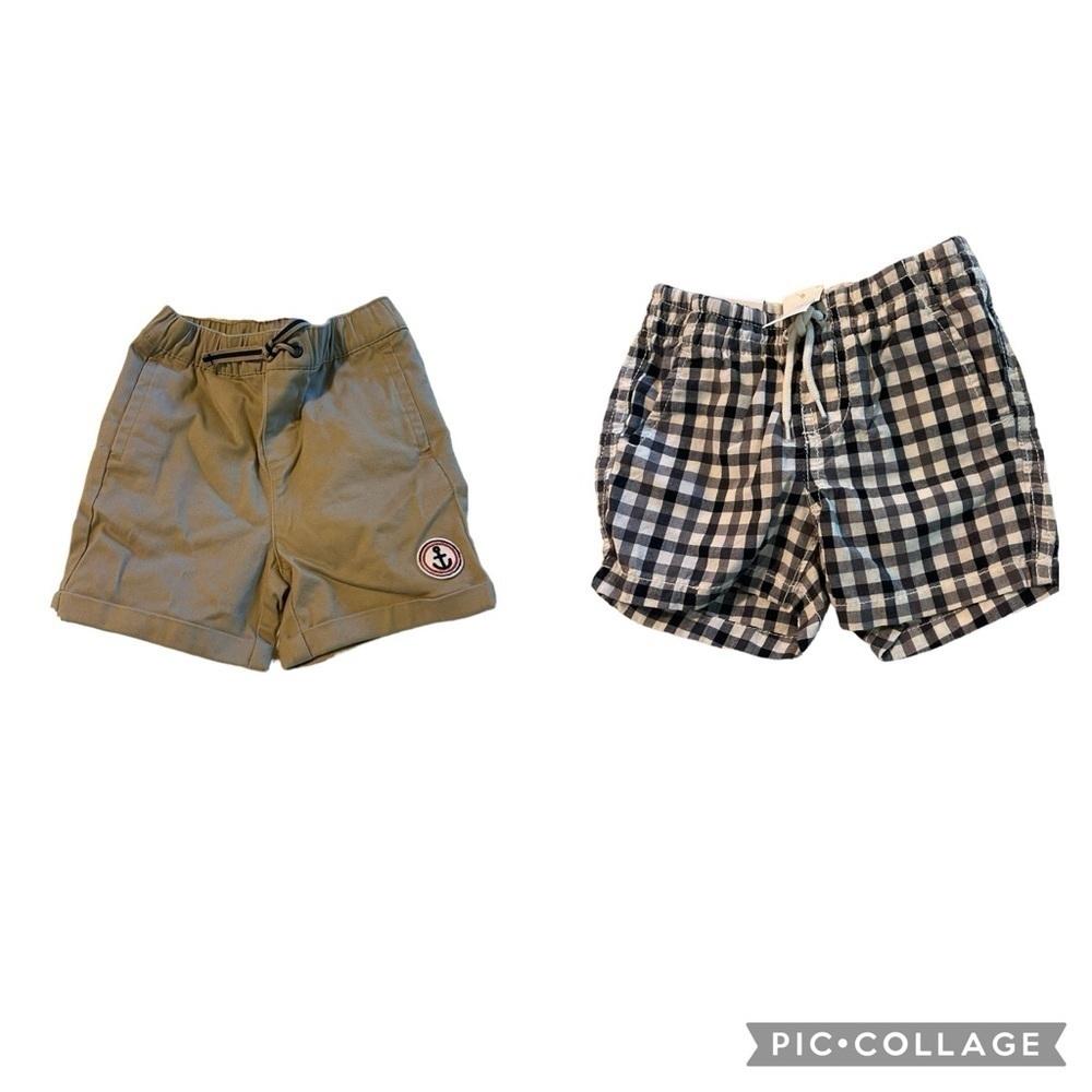 2 pair of boy shorts 12-18 months Janie and Jack and gap (NWT)